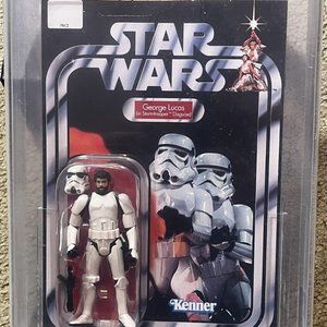 STAR WARS GEORGE LUCAS STORMTROOPER DISGUISE AFA U9.25 EXCLUSIVE SAGA COLLECTION